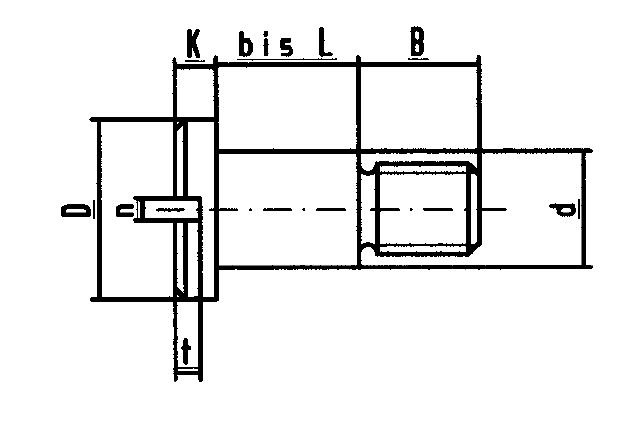 DIN 923 - Flachkopfschraube mit Schlitz und Ansatz